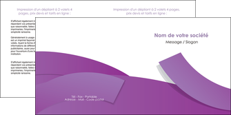 imprimerie depliant 2 volets  4 pages  violet fond violet violet pastel MIF56939