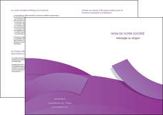 maquette en ligne a personnaliser depliant 2 volets  4 pages  violet fond violet violet pastel MIF56949