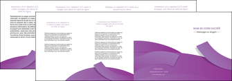 imprimer depliant 4 volets  8 pages  violet fond violet violet pastel MIF56951