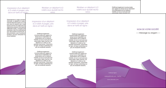 modele depliant 4 volets  8 pages  violet fond violet violet pastel MIF56955