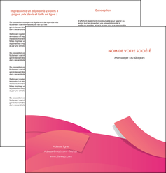 realiser depliant 2 volets  4 pages  orange rose couleur MLIG57145