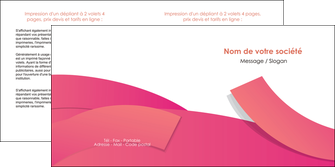 creer modele en ligne depliant 2 volets  4 pages  orange rose couleur MLIG57147