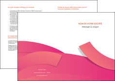 imprimerie depliant 2 volets  4 pages  orange rose couleur MLIG57157