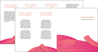 cree depliant 4 volets  8 pages  orange rose couleur MLIG57163