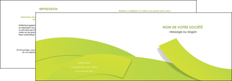 maquette en ligne a personnaliser depliant 2 volets  4 pages  espaces verts vert vert pastel colore MLIGBE57245
