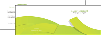 modele en ligne depliant 2 volets  4 pages  espaces verts vert vert pastel colore MLIGBE57247