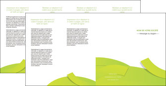 imprimerie depliant 4 volets  8 pages  espaces verts vert vert pastel colore MLIGBE57277