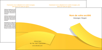 faire depliant 2 volets  4 pages  jaune fond colore fond jaune MLGI57363