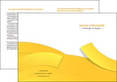 faire modele a imprimer depliant 2 volets  4 pages  jaune fond colore fond jaune MLGI57373