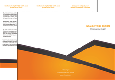 realiser depliant 3 volets  6 pages  orange fond orange colore MLIG57647