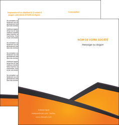 imprimer depliant 2 volets  4 pages  orange fond orange colore MLIG57649