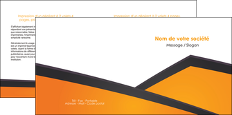 modele depliant 2 volets  4 pages  orange fond orange colore MLIG57651