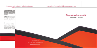 modele depliant 2 volets  4 pages  orange rouge orange colore MLIGCH57763
