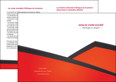 personnaliser modele de depliant 2 volets  4 pages  orange rouge orange colore MLIGCH57773