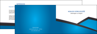 creation graphique en ligne depliant 2 volets  4 pages  bleu fond bleu couleurs froides MIF57863