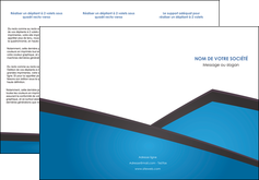 maquette en ligne a personnaliser depliant 3 volets  6 pages  bleu fond bleu couleurs froides MIF57873