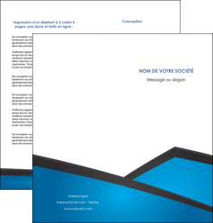 exemple depliant 2 volets  4 pages  bleu fond bleu couleurs froides MIF57875