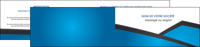 cree depliant 2 volets  4 pages  bleu fond bleu couleurs froides MFLUOO57883