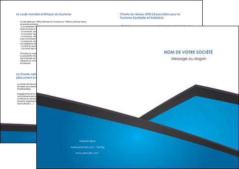 imprimer depliant 2 volets  4 pages  bleu fond bleu couleurs froides MFLUOO57887