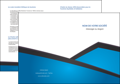 imprimer depliant 2 volets  4 pages  bleu fond bleu couleurs froides MIF57887