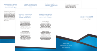 realiser depliant 4 volets  8 pages  bleu fond bleu couleurs froides MIF57893