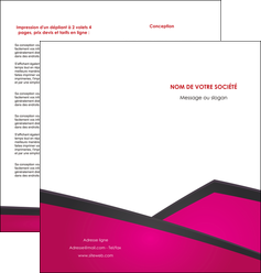 maquette en ligne a personnaliser depliant 2 volets  4 pages  fuchsia gris fond fuchsia MIFLU57927