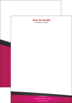 impression tete de lettre fuchsia gris fond fuchsia MIFLU57931