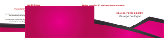 cree depliant 2 volets  4 pages  fuchsia gris fond fuchsia MIFLU57935
