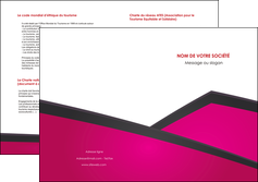 maquette en ligne a personnaliser depliant 2 volets  4 pages  fuchsia gris fond fuchsia MIFLU57939