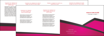impression depliant 4 volets  8 pages  fuchsia gris fond fuchsia MIFLU57941