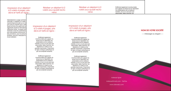 personnaliser modele de depliant 4 volets  8 pages  fuchsia gris fond fuchsia MIFLU57945