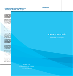 modele depliant 2 volets  4 pages  web design bleu bleu pastel couleurs froides MLIGBE57979