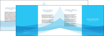 faire modele a imprimer depliant 4 volets  8 pages  web design bleu bleu pastel couleurs froides MLIGBE57993