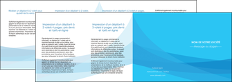 personnaliser maquette depliant 4 volets  8 pages  web design bleu bleu pastel couleurs froides MLIGBE57999