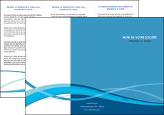 modele en ligne depliant 3 volets  6 pages  bleu couleurs froides fond bleu MIF58141
