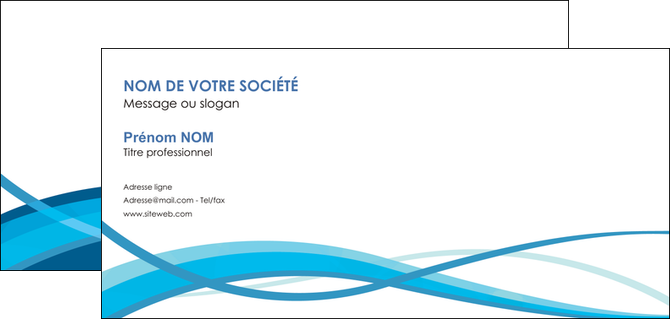 cree carte de correspondance bleu couleurs froides fond bleu MLGI58153