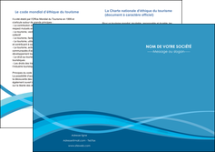 modele en ligne depliant 2 volets  4 pages  bleu couleurs froides fond bleu MIF58155