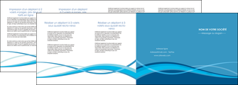 faire modele a imprimer depliant 4 volets  8 pages  bleu couleurs froides fond bleu MIF58159