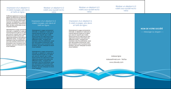 modele depliant 4 volets  8 pages  bleu couleurs froides fond bleu MIF58163
