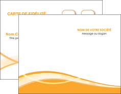 cree carte de visite orange pastel fond pastel tendre MID58185