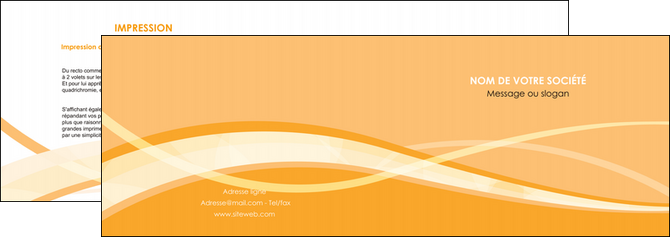 cree depliant 2 volets  4 pages  orange pastel fond pastel tendre MID58193
