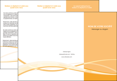 faire modele a imprimer depliant 3 volets  6 pages  orange pastel fond pastel tendre MID58203