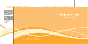 personnaliser modele de depliant 2 volets  4 pages  orange pastel fond pastel tendre MID58207