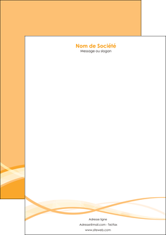 personnaliser modele de tete de lettre orange pastel fond pastel tendre MID58209