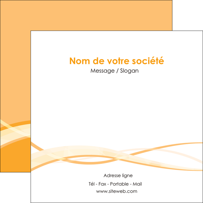 personnaliser modele de flyers orange pastel fond pastel tendre MID58211