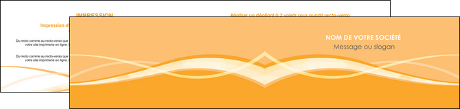 modele depliant 2 volets  4 pages  orange pastel fond pastel tendre MID58213