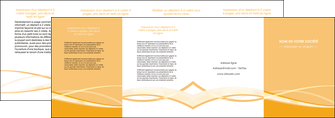 modele depliant 4 volets  8 pages  orange pastel fond pastel tendre MID58219