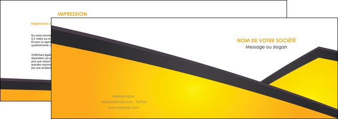 exemple depliant 2 volets  4 pages  jaune fond jaune colore MLIP58297