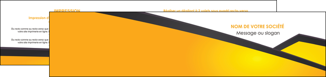 personnaliser maquette depliant 2 volets  4 pages  jaune fond jaune colore MLIP58317