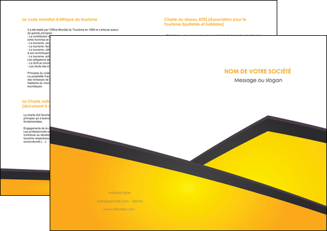 modele en ligne depliant 2 volets  4 pages  jaune fond jaune colore MLIP58321